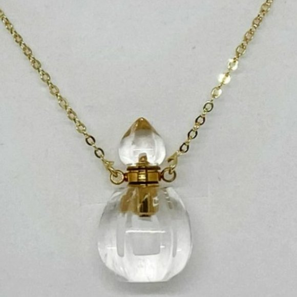 Jewelry - Crystal Perfume Necklace - Clear Quartz